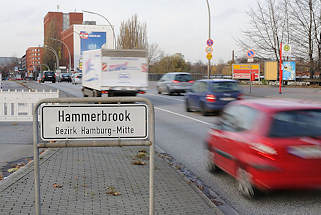 3282 Schild Hammerbrook - Bezirk Hamburg Mitte.