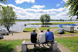 4623 Blick auf die Mndung der Stepenitz in die Elbe bei Wittenberge.